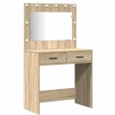  Sminkebord med dør 2 pcs Brun 78.5 x 41 x 135 cm Konstruert tre