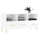vidaXL TV-benk høyglans hvit 102x36x50 cm konstruert tre 8720845944476