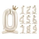 Partydeco Tallballong Stående Kremhvit Tall 7 FB126S-7-079J