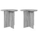 vidaXL Sidetabell 2 pcs Grå sonoma Ø 39 x 38 cm Konstruert tre