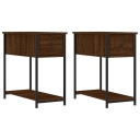 vidaXL Nattbord 2 stk brun eik 30x60x60 cm konstruert tre