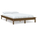 vidaXL Sengeramme honningbrun 140x190 cm heltre furu