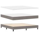 Box Spring Seng med Madrass Taupe 180x200 cm Stoff
