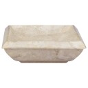 vidaXL Vask 50x35x10 cm marmor kremhvit