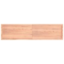 vidaXL Vegghylle lysebrun 200x50x4 cm behandlet heltre eik