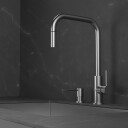 Primy Steel Accent Square Kjøkkenbatteri Uten avstengning, Rustfritt stål