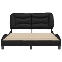  Sengeramme med hodegavl svart 135x190 cm kunstlær 8721012345331