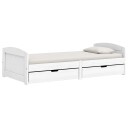  Dagseng med 2 skuffer IRUN hvit 90x200 cm heltre furu 8721012134195