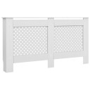 Radiatordeksler 2 stk hvit 152x19x81,5 cm MDF
