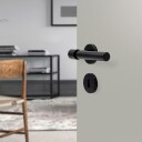 Beslag Design Helix 200 Plain Euro Standard Dørhåndtak Matt Sort