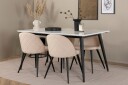 Venture Home Spisebord Jimmy med 4 stk  Velvet Spisestol  