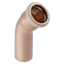 Geberit Mapress 28 mm Kobber Halvbend med Muffe 45° for Hydraulikk