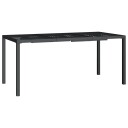 vidaXL Hagebord antrasitt 165x80x72 cm stål