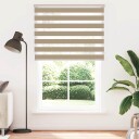  Sebragardin sandbrun 140x230 cm stoff bredde 135,9 polyester
