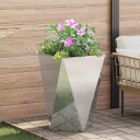 vidaXL Plantekassed 2 pcs sølv 50 x 50 x 75 cm Galvanisert Stål
