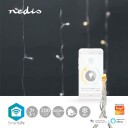 SmartLife Julelys | Gardin | Wi Fi | Varm til avkjølt hvitt | 200 LED's | 3 m | Android™ / IOS