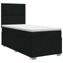 vidaXL Kontinentalseng med madrass Svart 90 x 200 cm Stoff