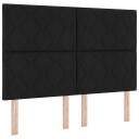  Boksfjæringsseng med Madrass & LED Svart 140x190 cm Stoff