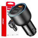 Amio Billader med 2x USB-C og USB-A 95W for 12V/24V