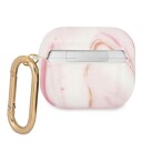 Guess Beskyttelsesdeksel Gua3unmp Marble Collection Til Airpods 3 Rosa