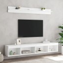  Vegghengte TV enheter med LED 5 deler hvit konstruert tre