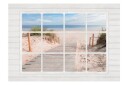 Fototapet Window & Beach 100x70 - Artgeist sp. z o. o.