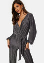 Bubbleroom Occasion Leena Sparkling Jumpsuit Silver S