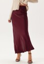 BUBBLEROOM Mermaid Shimmer Midaxi Skirt Burgundy S