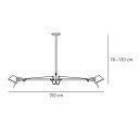 Artemide Tolomeo 2 Bracci Takpendel Aluminium