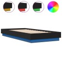  Sengeramme med LED-lys svart 100x200 cm 8721012285583