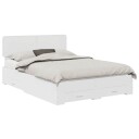  Sengestamme med hodegjerde Hvit 140 x 200 cm Konstruert tre