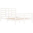 vidaXL Sengeramme hvit heltre 140x200 cm