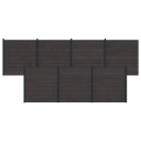 vidaXL Gjerdesett 7 pcs 1218 x 186 cm WPC og Aluminium Svart