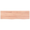 vidaXL Vegghylle lysebrun 100x30x4 cm behandlet heltre eik