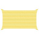 vidaXL Solskygge seil Gul og hvit 2 x 3,5 m 100% polyester Oxford