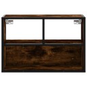  TV-benk røkt eik 60x31x39,5 cm konstruert tre og metall 8721102839757