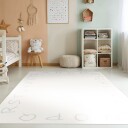Barneteppe Alphabetic Border hvit Størrelse: 120 x 170 cm