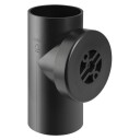 Geberit Overvanns- og Drensrør med Dæksel 63mm 90° Plast