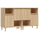 vidaXL Skjenker 2 stk sonoma eik 60x35x70 cm konstruert tre