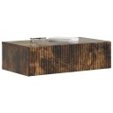 vidaXL Vegghengt Sidebord Røkt Eik 59 x 34,5 x 17 cm Konstruert tre