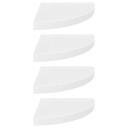 vidaXL Flytende vegghyller 4 stk h?yglans hvit 35x35x3,8 cm MDF