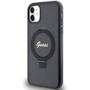 Guess Guhmn61hrsgsk Iphone 11 / Xr 6.1" Black/Black Hardcase Ring Stand Script Glitter Magsafe