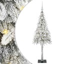  Juletre med 150 LED med stativ Hvit 120 cm PE og stål