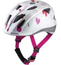 Alpina Ximo BÃ¸rnecykelhjelm - 49-54cm Hvit med Hjerter