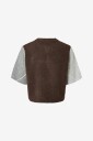 pieces   Kardigan Pcsally Ss Knit Check Cardigan Bc   Brun