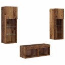  TV Veggskap 4 pcs Artisan Eik 40 x 30 x 30 cm Konstruert tre