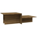 vidaXL Salongbord brun eik 111,5x50x33 cm konstruert tre