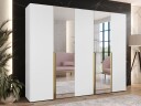 Milias Garderobeskap med speil 250x202 cm - hvit