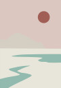 Minimal Dawn Scene Plakat Plakat / 30x40cm