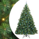  Kunstig juletre med 300 LED med stativ grønn 240 cm PE og PVC